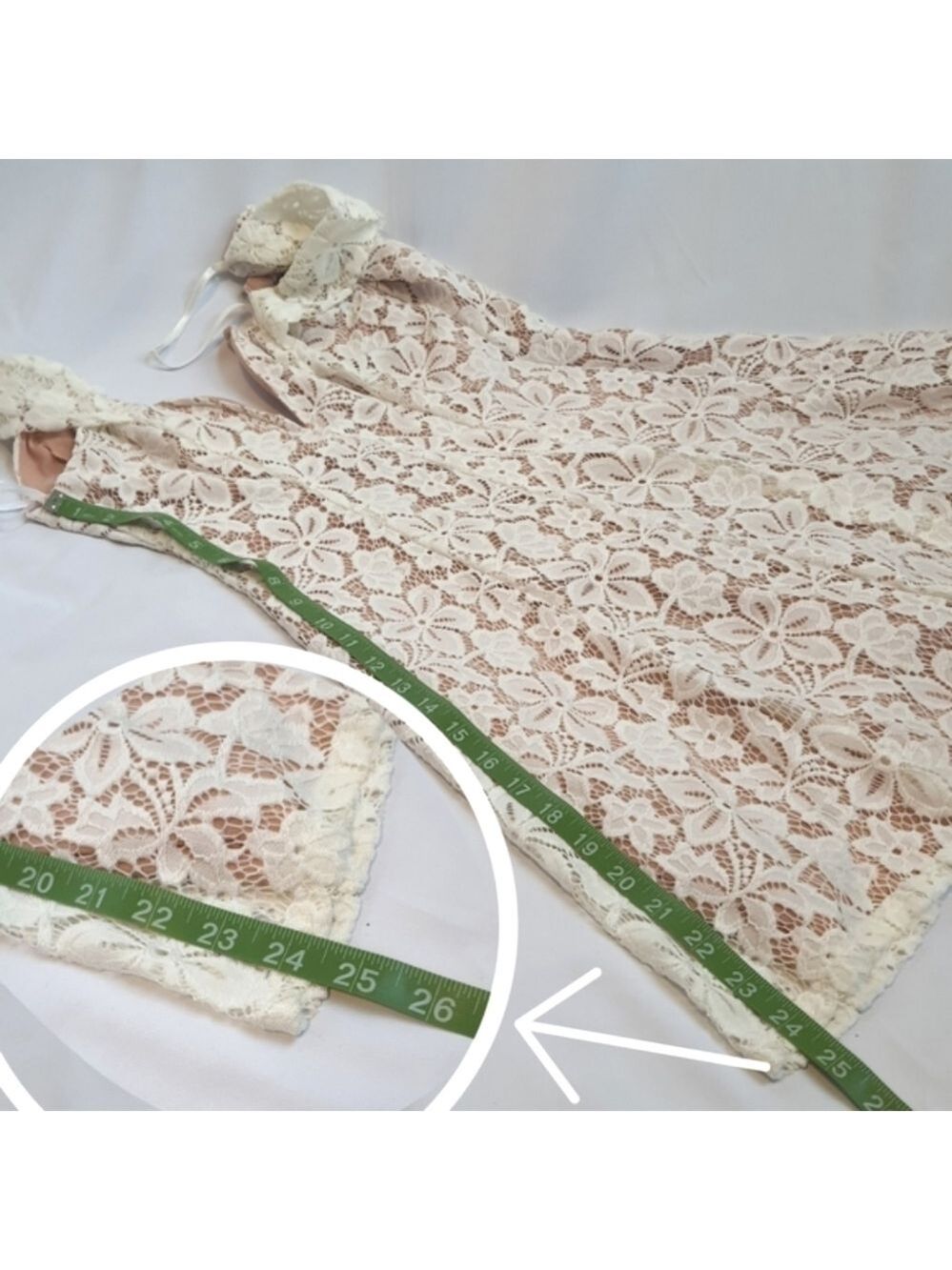 City Triangles Cream Lace Mini Dress - Picture 14 of 16